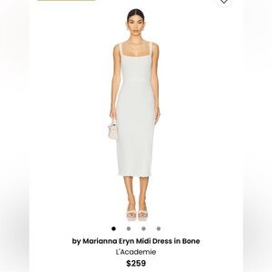 L'Academie Marianna Eryn Midi Dress in Bone
